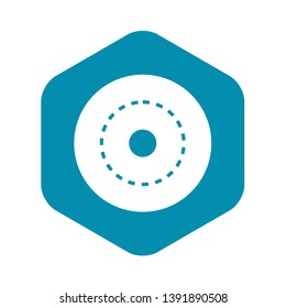 Circle road icon. Simple illustration of circle road vector icon for web