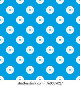 Circle road pattern repeat seamless in blue color for any design. Vector geometric illustration