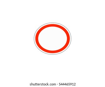 Circle road sign vector illustration