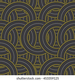Circle roads vector illustration.