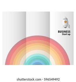 Circle rocket triptych for on-line business