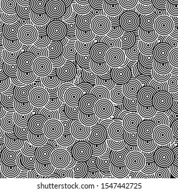 circle roll abstract texture, black and white background concept. Vector EPS.10 