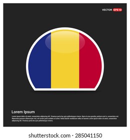 circle Romania flag Sticker