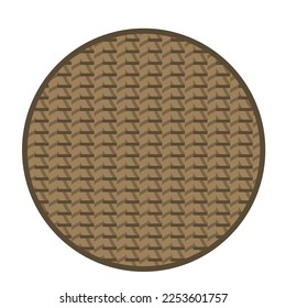 Circle rope icon cartoon vector. Natural jute. Knot braid