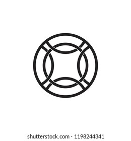 Circle Rope Overlap Design Logo Vector