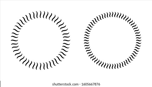 Circle of rope pattern. Graphic Ornamental decorative frame