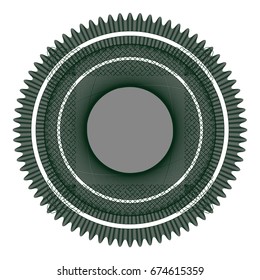 circle rossete. protective watermark layer for certificate, voucher, money design. vector illustration