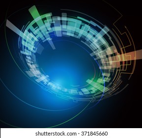 circle and rotation, abstract image, vector illustration