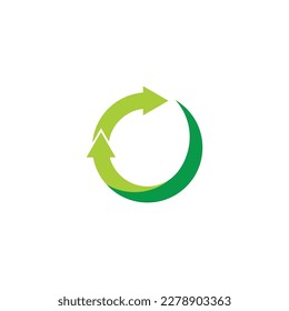 circle rotation chart arrow green finance vector 