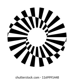 Circle rotation design element. Abstract design. Vector art.