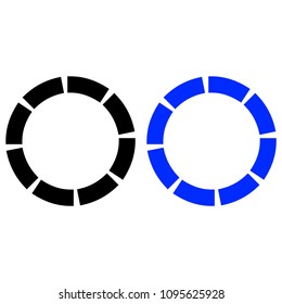 Circle rotation icon, isolated on white background