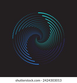 Patrón de fondo abstracto de guión de órbita de rotación de círculo