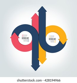 Circle, round  arrows infographic. Template, scheme, diagram, chart, graph, presentation. 