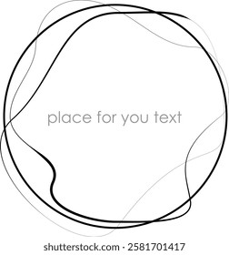 Circle round curve shape with wavy dynamic lines. Classy logo for you brand