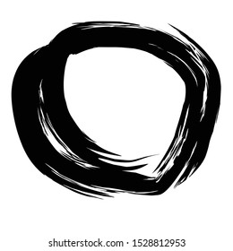 Circle round design element, isolated on white, gungy slyle symbol , vector illustration