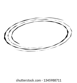 Circle round design element template black isolated on white magic circle spiral effect vector icon symbol background