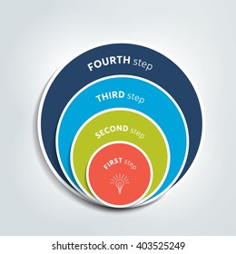 Circle, round diagram, scheme, chart, slide, template, graph, presentation. Business concept with 4 steps, options, processes.