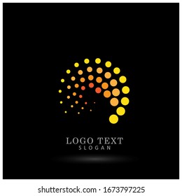 Circle & Round-Dotted-Logo. Vorlage für Symbol und Vektorillustration.