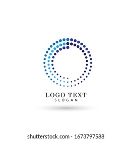 Circle & Round Dotted Logo. Symbol & Icon Vector Template.