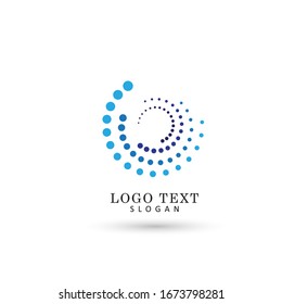 Circle & Round Dotted Logo. Symbol & Icon Vector Template.