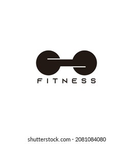 circle round dumbbells motion movement dynamic design logo vector