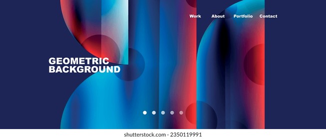 Circle, round elements and lines geometric abstract background. Vector Illustration For Wallpaper, Banner, Background, Card, Book Illustration, landing page