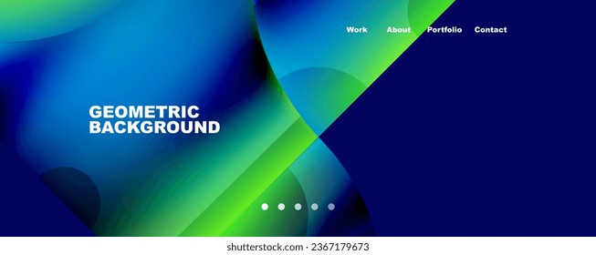 Circle, round elements and lines geometric abstract background. Vector Illustration For Wallpaper, Banner, Background, Card, Book Illustration, landing page