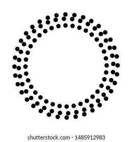 Halftone Dots Circle Form Round Logo Stock Vector (royalty Free 