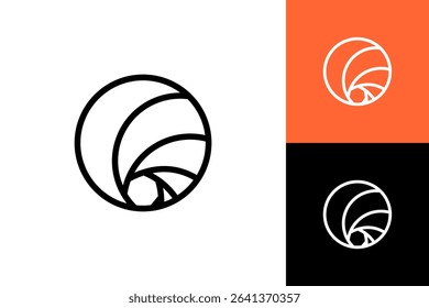 Circle round icon line thin outline circular shape isolated graphic