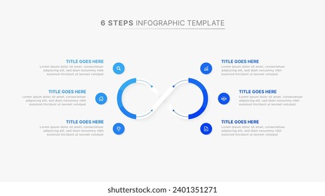 Circle Round Infographic Design Template with Six Options