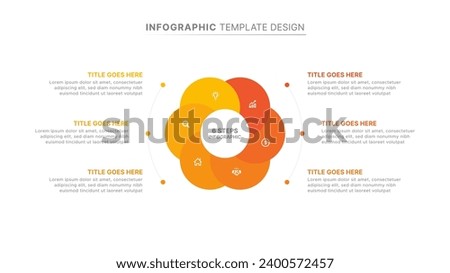 Circle Round Infographic Design Template with Six Options