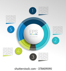 Circle, round infographic. Pie chart, graph. Vector design.