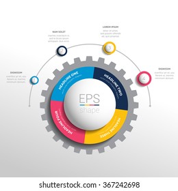 Circle, round infographic. Timeline concept. Vector design.