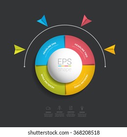 Circle, round infographic. Timeline concept. Vector design.