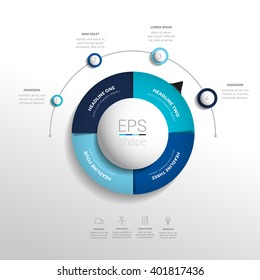 Circle, round infographic. Timeline concept. Vector design.