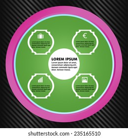Circle round infographics