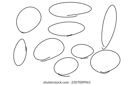 Circle round message black color object group set collection illustration vector design art element art pattern graphic shape curve art retro style web label doodle outline decoration motion idea