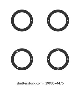 Circle, round, recycle arrows icon set