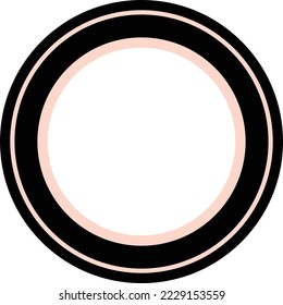 Círculo, redondo, forma, color negro