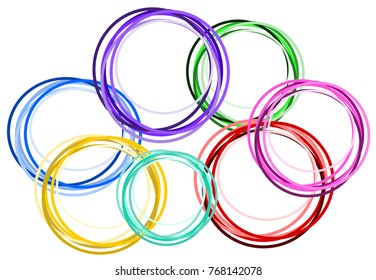 Circle round shape colorful design background wallpaper pattern. Illustration vector