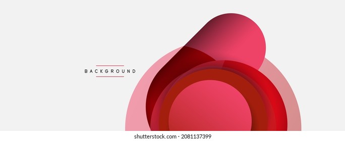 El fondo abstracto de formas redondeadas y circulares. Ilustración vectorial para fondo de banner de fondo o página de aterrizaje de papel tapiz