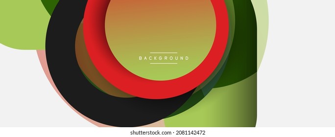 Circle and round shapes abstract background. Vector illustration for wallpaper banner background or landing page