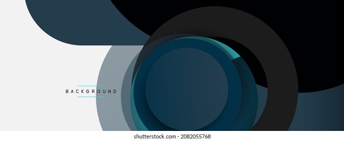 El fondo abstracto de formas redondeadas y circulares. Ilustración vectorial para fondo de banner de fondo o página de aterrizaje de papel tapiz