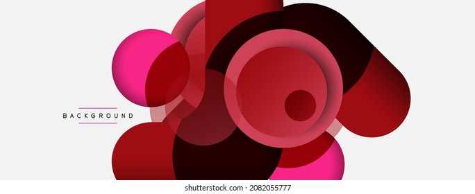 El fondo abstracto de formas redondeadas y circulares. Ilustración vectorial para fondo de banner de fondo o página de aterrizaje de papel tapiz
