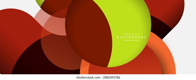 Circle and round shapes abstract background. Vector illustration for wallpaper banner background or landing page