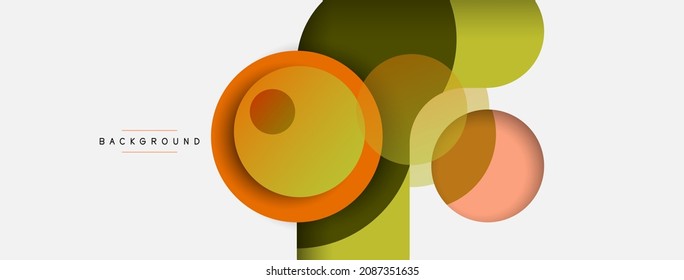 Circle and round shapes abstract background. Vector illustration for wallpaper banner background or landing page