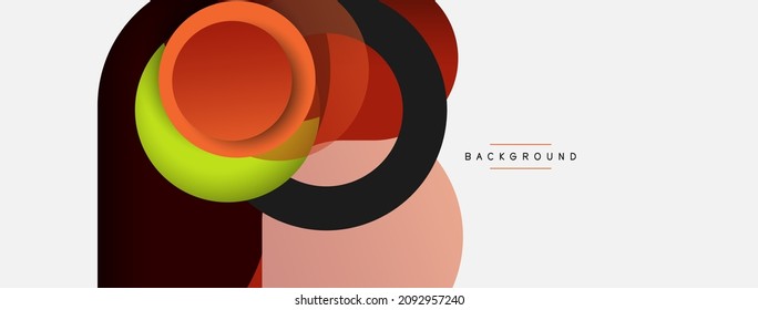 Circle and round shapes abstract background. Vector illustration for wallpaper banner background or landing page