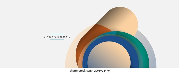 Circle and round shapes abstract background. Vector illustration for wallpaper banner background or landing page