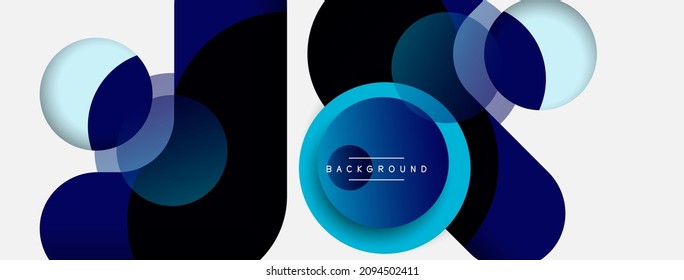 El fondo abstracto de formas redondeadas y circulares. Ilustración vectorial para fondo de banner de fondo o página de aterrizaje de papel tapiz