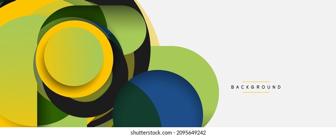 Circle and round shapes abstract background. Vector illustration for wallpaper banner background or landing page